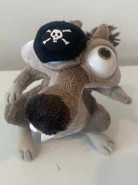 Ice Age Continental Drift Pirate Scrat plush stuffed animal preowned Ice Age 4
